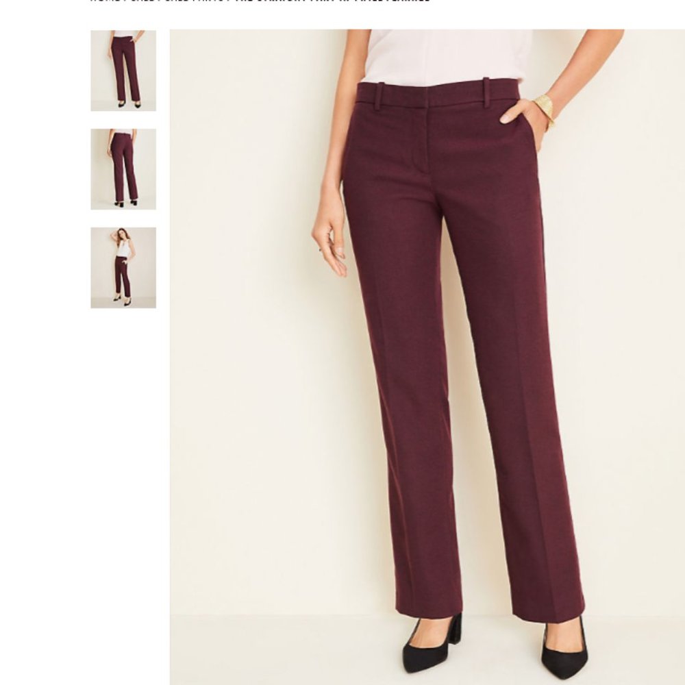 NWT Ann Taylor Straight Pant In Twill Flannel